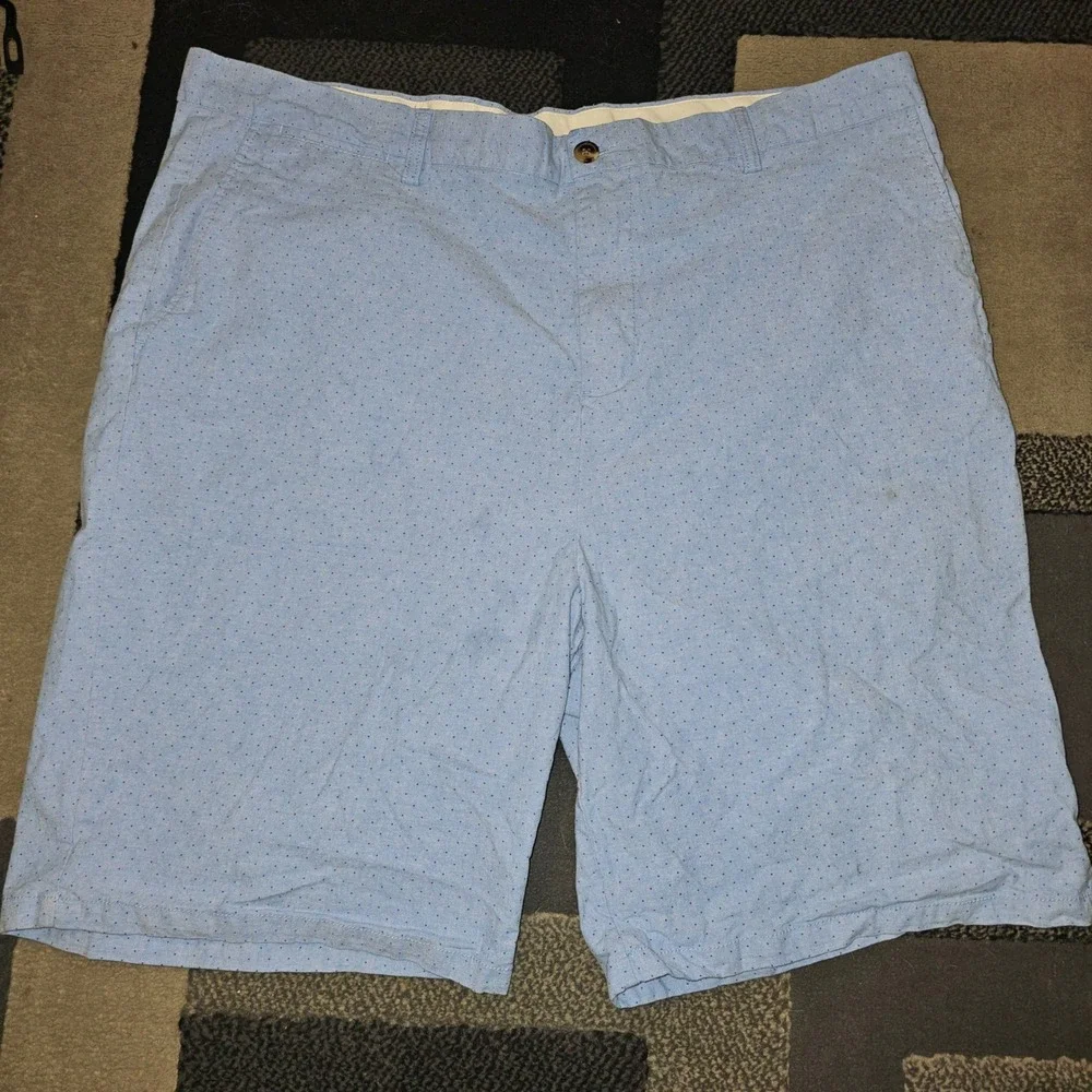 Old Navy Ultimate Slim Shorts Mens 44 Blue Micro Dot Good
